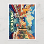 モナコトラベル芸術的カラフル ポストカード (正面)