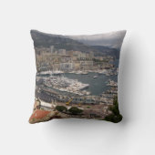 モナコハーバーウィズラグジュアリーヨットランドスケープ クッション (裏面)