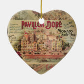 モナコファンシーヴィンテージリフランスのビエラフランス セラミックオーナメント (裏面)