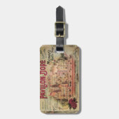 モナコファンシーヴィンテージリフランスのビエラフランス ラゲッジタグ (正面縦)