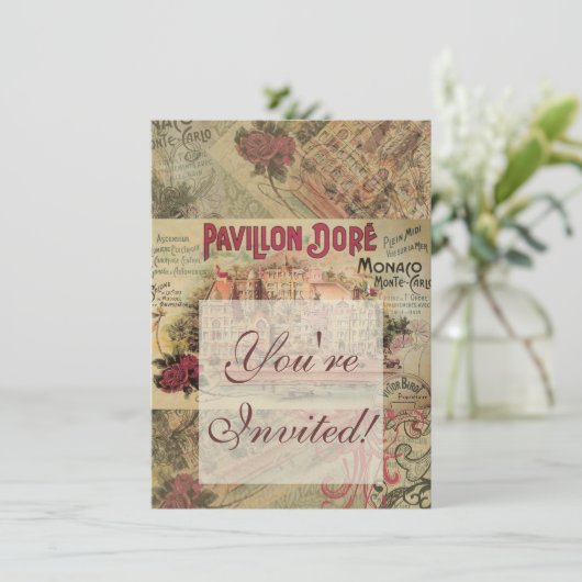 モナコファンシーヴィンテージリフランスのビエラフランス 招待状 (スタンド正面)