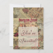 モナコファンシーヴィンテージリフランスのビエラフランス 招待状 (正面)