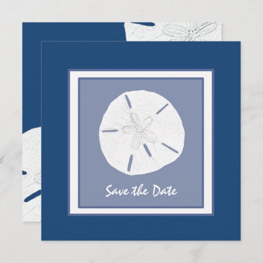 モナコブルーのサンドダラー・セーブ・ザ・デート セーブザデート (正面/裏面)