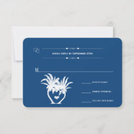モナコブルービーチパームツリーデスティネーションシャルボード 出欠カード