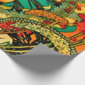 モナコモンテカルロポスターバイアルフォンスミュシャ ラッピングペーパー (角)