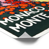 モナコモンテカルロヴィンテージ旅行ポスター ポスター (角)