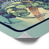 モナコモンテカルロ(ティール(緑がかった色) – ミュート色) ポスター (角)