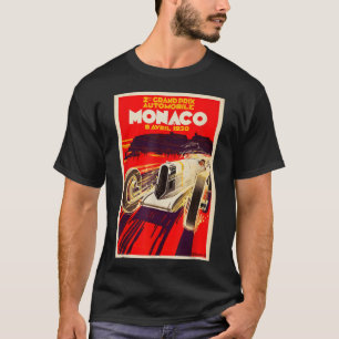モナコヴィンテージグランプリ1930レースカーポスター Tシャツ