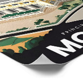 モナコヴィンテージトラベルイラストレーション ポスター (角)