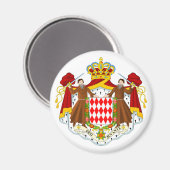 モナコ公式コート・オブ・アームズ紋章 マグネット (正面/裏面)