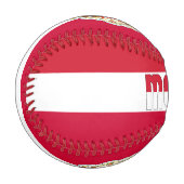 モナコ国旗とコート・オブ・アームズ 野球ボール (正面左)