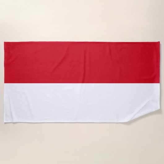 モナコ国旗のチームのサポート ビーチタオル (正面)