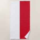 モナコ国旗のチームのサポート ビーチタオル (正面)