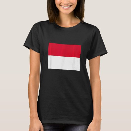 モナコ国旗のプレミアム Tシャツ (正面)