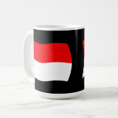 モナコ国旗のマグカップ コーヒーマグカップ (正面左)