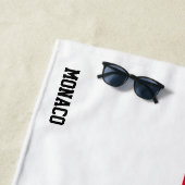 モナコ国旗の輝かしい愛国心 ビーチタオル (インサイチュ)