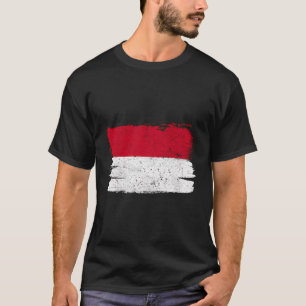 モナコ国旗プライド友情誇りを持った平和レトロヴィン Tシャツ