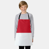 モナコ国旗 エプロン (着用した状態)