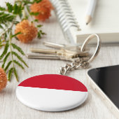 モナコ国旗 キーホルダー (側面)