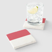 モナコ国旗 ストーンコースター (横)