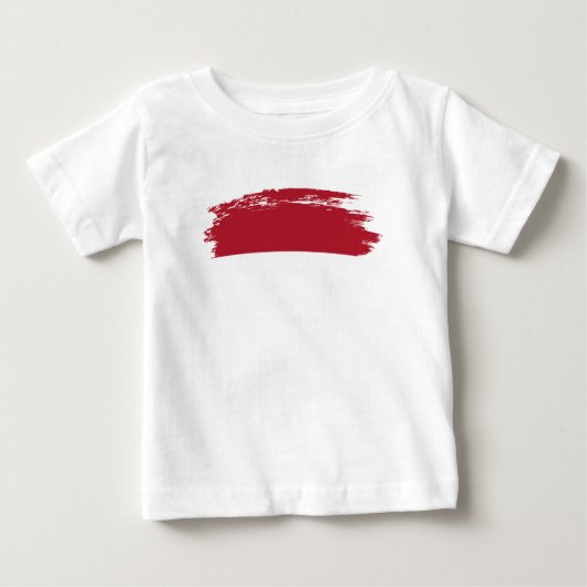 モナコ国旗 ベビーTシャツ (正面)