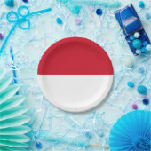 モナコ国旗 ペーパープレート (パーティー)