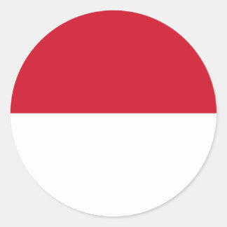 モナコ国旗 ラウンドシール