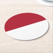 モナコ国旗 ラウンドペーパーコースター (アングル)