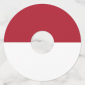 モナコ国旗 ワイングラスタグ (正面)