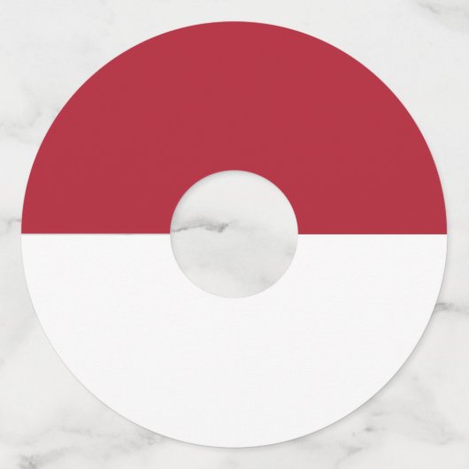 モナコ国旗 ワイングラスタグ (正面)