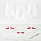 モナコ国旗 ワイングラスタグ (セット)