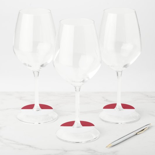 モナコ国旗 ワイングラスタグ (セット)