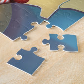 モナコ旅行ポスター ジグソーパズル (側面)