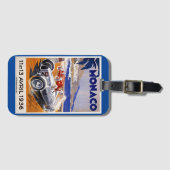 モナコ旅行ポスター、1936年のオートレース、 ラゲッジタグ (正面横)