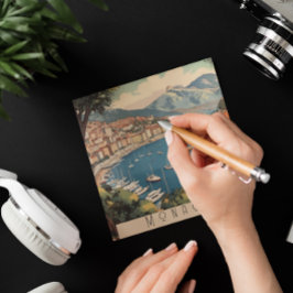 モナコ港を見下ろすヴィンテージ旅行のポスター