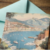 モナコ港を見下ろすヴィンテージ旅行のポスター