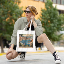 モナコ港を見下ろすヴィンテージ旅行のポスター