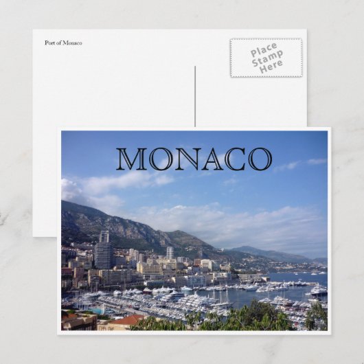 モナコ港 ポストカード (正面/裏面)