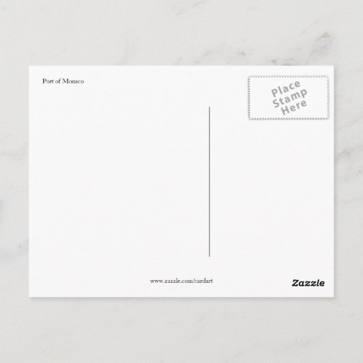 モナコ港 ポストカード (裏面)