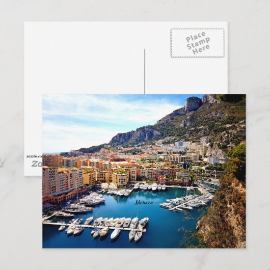 モナコ港 ポストカード (正面/裏面)