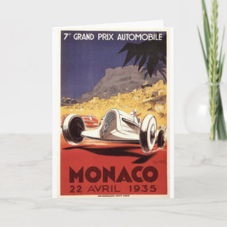 モナコ1935グランプリのポスターデザイン カード