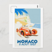 モナコ1937アクアレル大賞 ポストカード (正面/裏面)