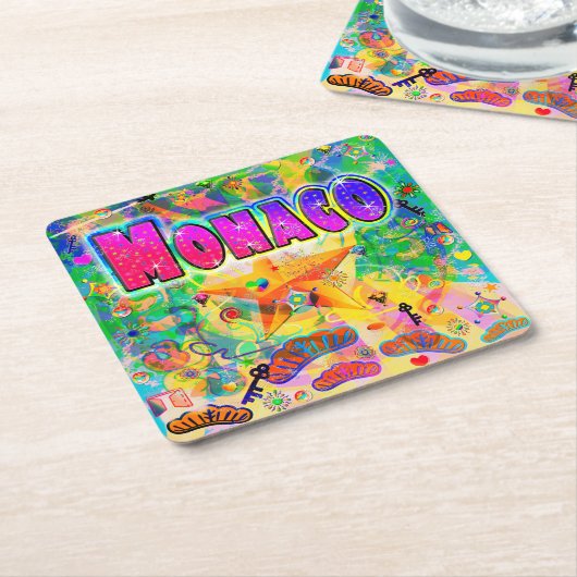 モナコ エポック アワーコースター スクエアペーパーコースター (アングル)