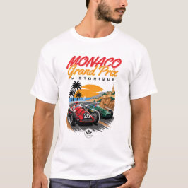 モナコ クラシック リヴィエラ レース ポスター デザイン Tシャツ