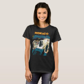 モナコ クラシック レーシングカー 青い旅 Tシャツ (正面フル)
