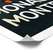 モナコ&モンテカルロのヴィンテージ旅行ポスター ポスター (角)