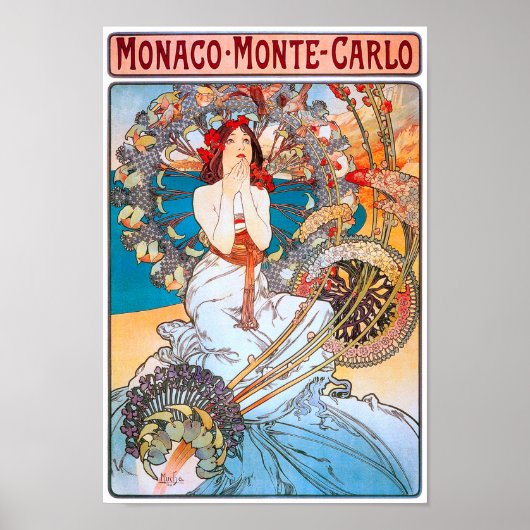 モナコ,モンテカルロ,ミュシャ ポスター (正面)