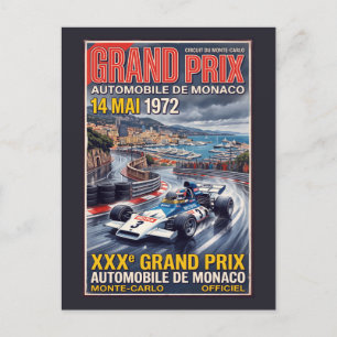 モナコGP レトロレーシング ポストカード