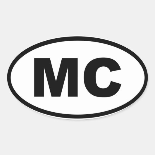 モナコMCヨーロッパ 楕円形シール (正面)