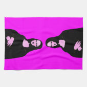 モナリサアポップ・アートのートスタイル キッチンタオル (横)